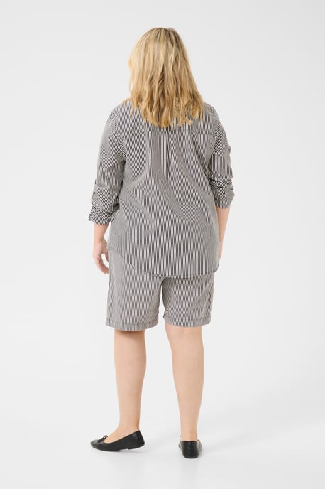 Overhemd met lang mouwen Loose fit Midnight/White Stripe blue white - Image 2