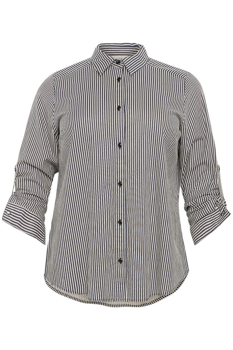 Overhemd met lang mouwen Loose fit Midnight/White Stripe blue white - Image 4