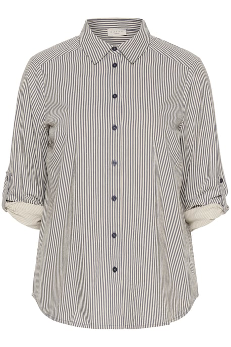 Overhemd met lang mouwen Loose fit Midnight/White Stripe blue white - Image 5