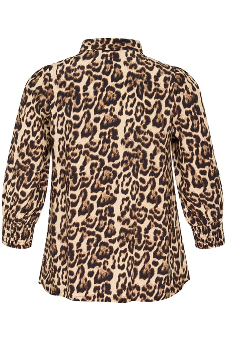 Overhemd met lang mouwen Regular fit Naturel Leopard Print - Image 5