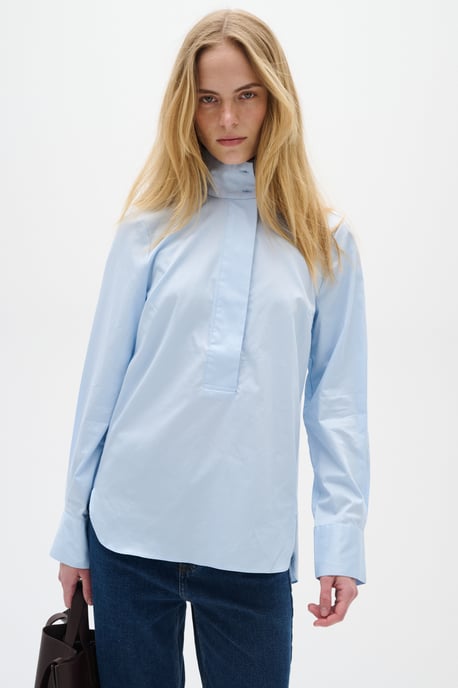 Overhemd met lang mouwen Loose fit Pastel Blue light blue - Image 3