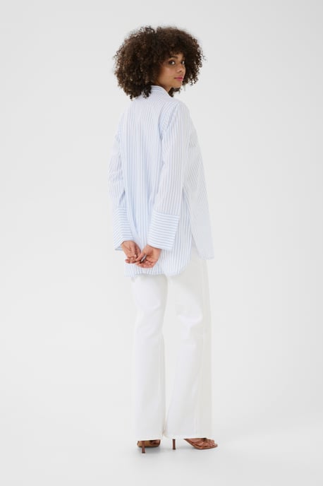 Overhemd met lang mouwen Loose fit Blue/white Stripe blue white - Image 2