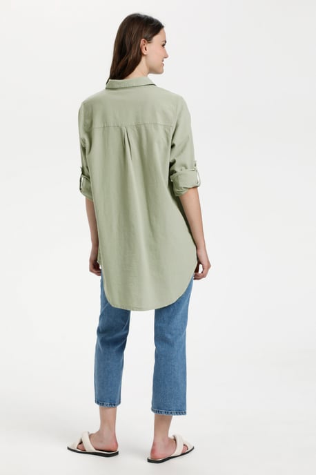 Overhemd met lang mouwen Loose fit Seagrass - Image 2