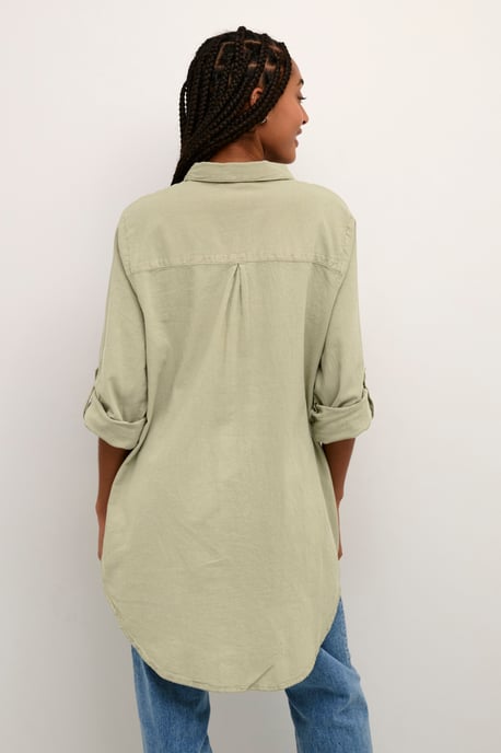 Overhemd met lang mouwen Loose fit Seagrass - Image 5