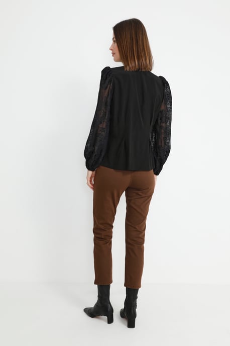 Overhemd met lang mouwen Relaxed fit Black - Image 3
