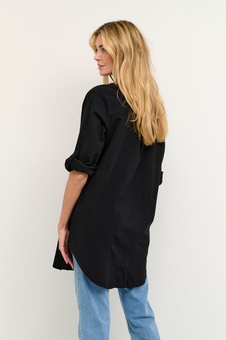 Overhemd met lang mouwen Loose fit Black - Image 5