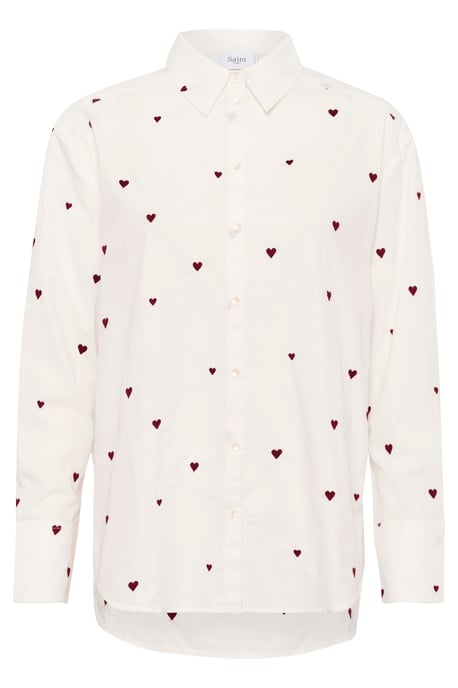Overhemd met lang mouwen Oversize fit Ice Burgundy Harts white - Image 4