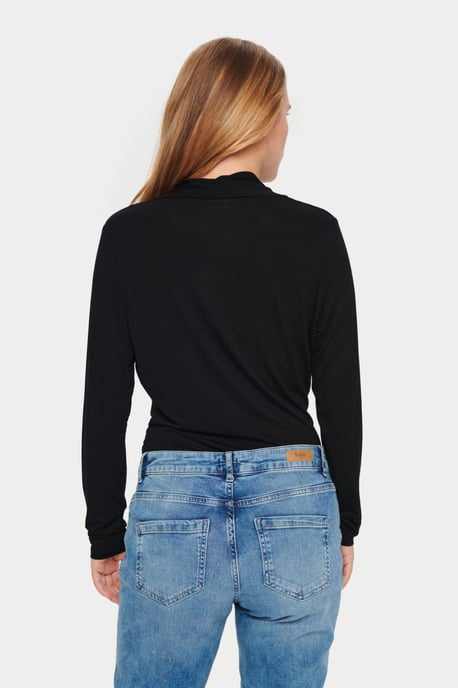 Shirt met lange mouwen Regular fit Blac - Image 3