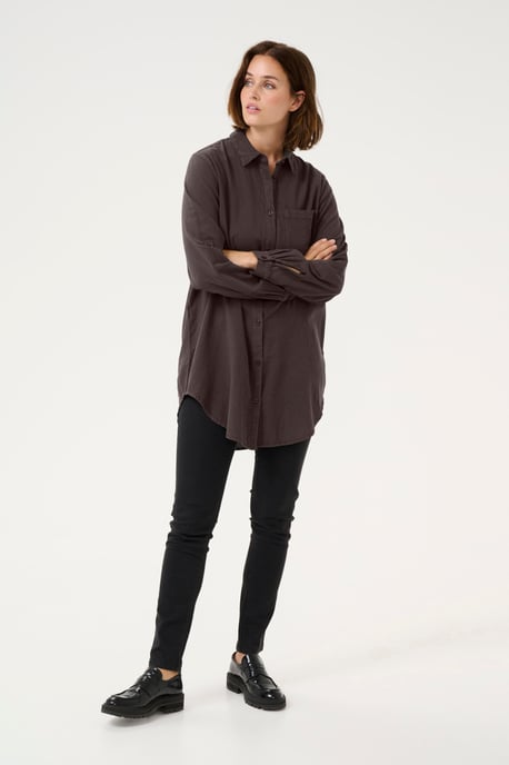 Overhemd met lang mouwen Loose fit Black Oyster - Image 1