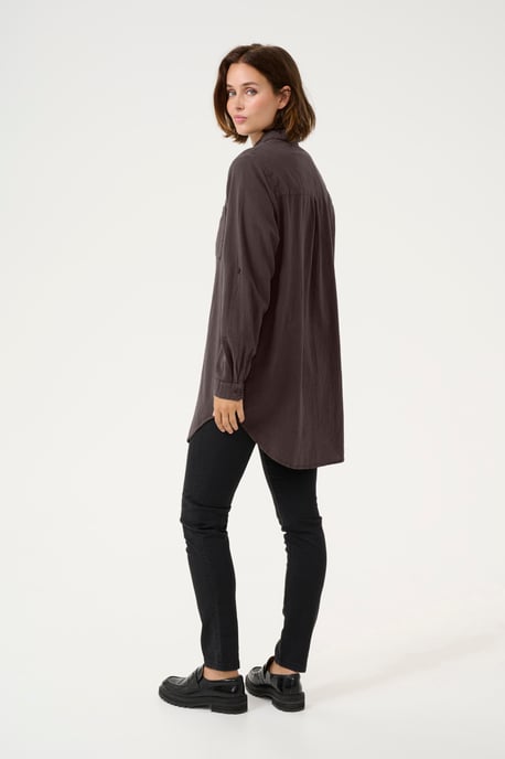 Overhemd met lang mouwen Loose fit Black Oyster - Image 3