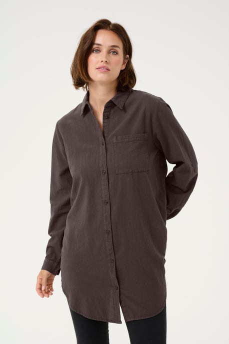 Overhemd met lang mouwen Loose fit Black Oyster - Image 5