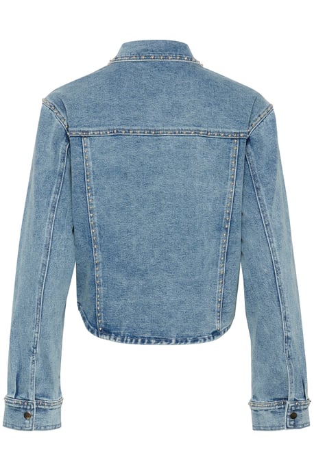 Denim blouse Tight fit Washed Blue denim - Image 5