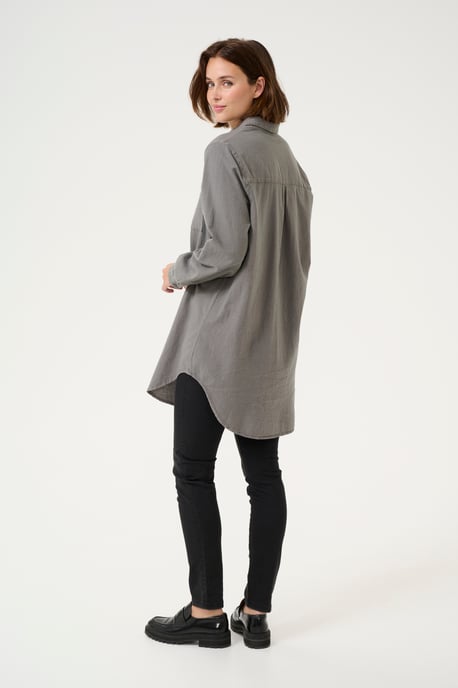 Overhemd met lang mouwen Loose fit Smoked Pearl - Image 2