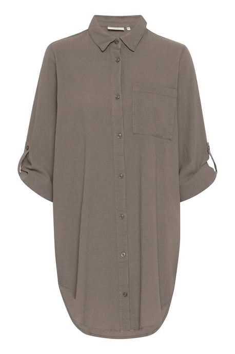 Overhemd met lang mouwen Loose fit Smoked Pearl - Image 4