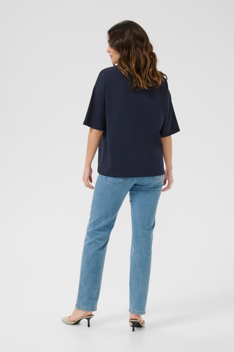T-shirt Oversize fit Midnight M. W Chalk embroidery marine - Image 2