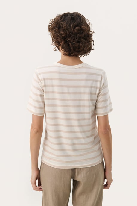 T-shirt Regular fit French Oak and White Stripe beige - Image 3