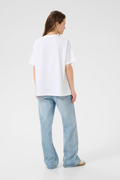 T-shirt Loose fit Optical White W Black Deep Sun white black - Image 4