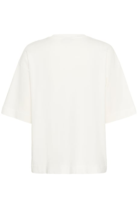 T-shirt Loose fit Chalk w. Fiery Red white red - Image 5