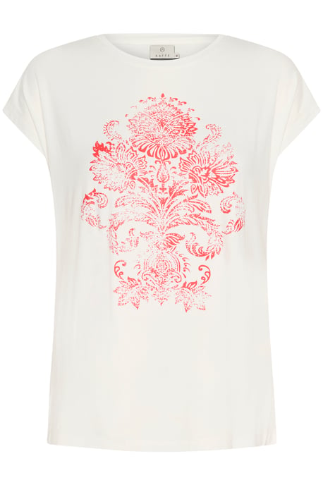 T-shirt Casual fit Chalk/Red Print - Image 1