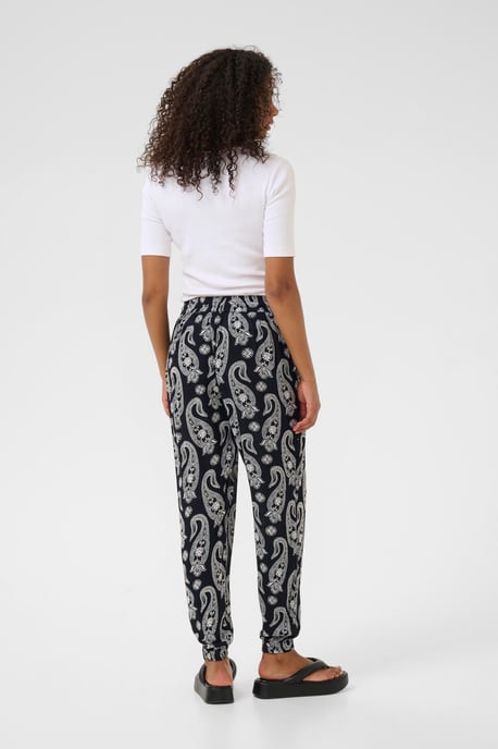 Pants Suiting Regular fit Black / Chalk Paisley black offwhite - Image 2