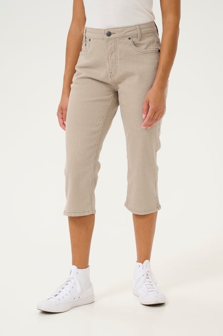 Casual broek Slim fit Dune/White Stripe - Image 3