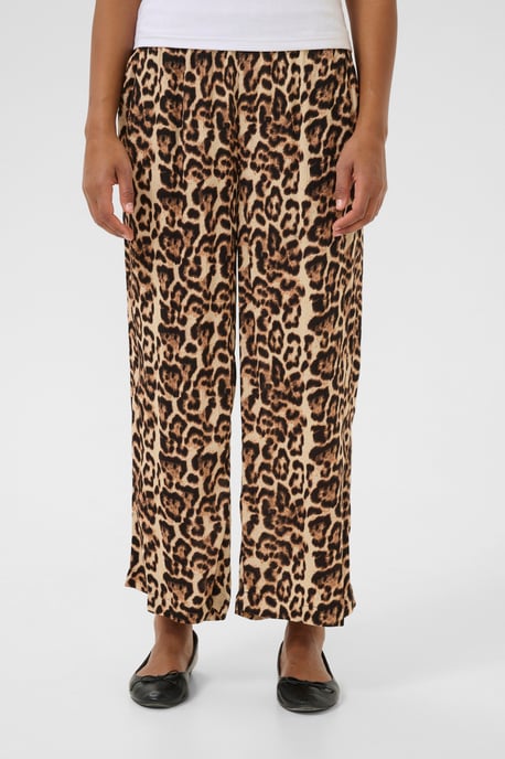 Casual broek Loose fit Naturel Leopard Print - Image 3