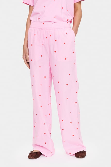 Casual broek Loose fit Bonbon Flame Hearts pink - Image 2