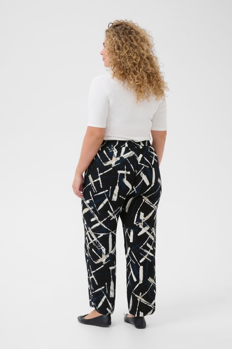 Casual broek Loose fit Black/Midnight Marine Graphic black blue - Image 2