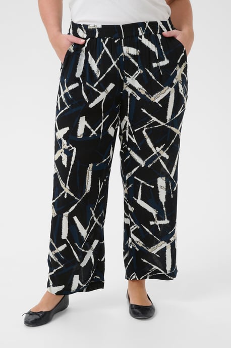 Casual broek Loose fit Black/Midnight Marine Graphic black blue - Image 3
