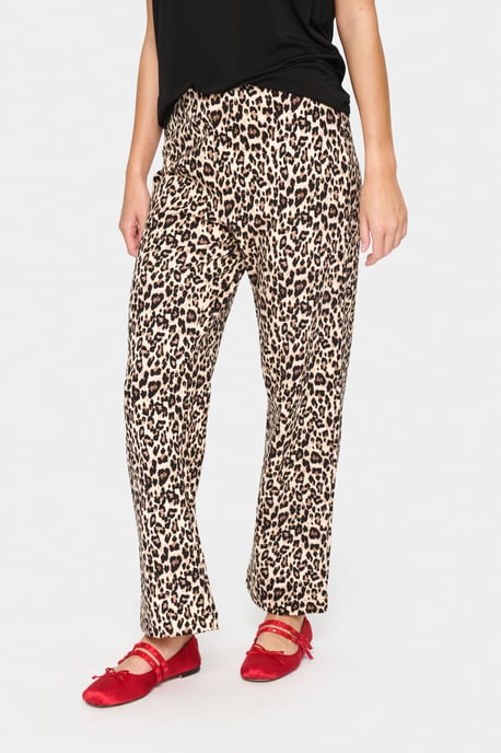 Casual broek Regular fit Black Reg Leo leopard - Image 2