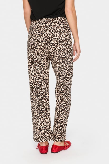 Casual broek Regular fit Black Reg Leo leopard - Image 3