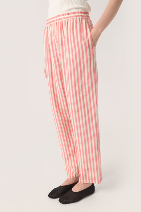 Casual broek Relaxed fit Hot Coral Stripes coral - Image 2