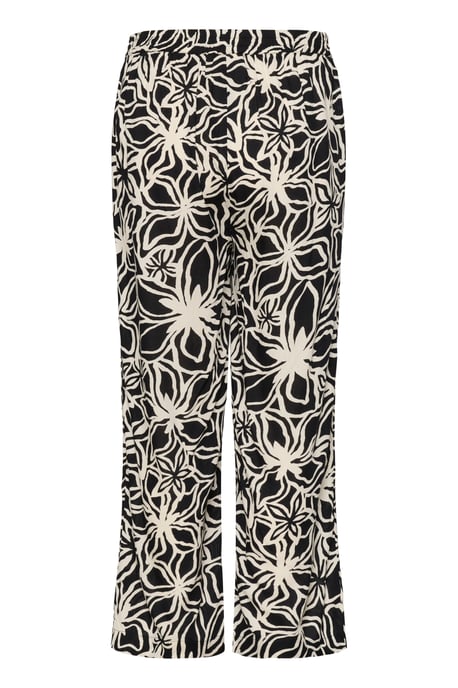 Casual broek Loose fit Black / Light Beige Flower - Image 5