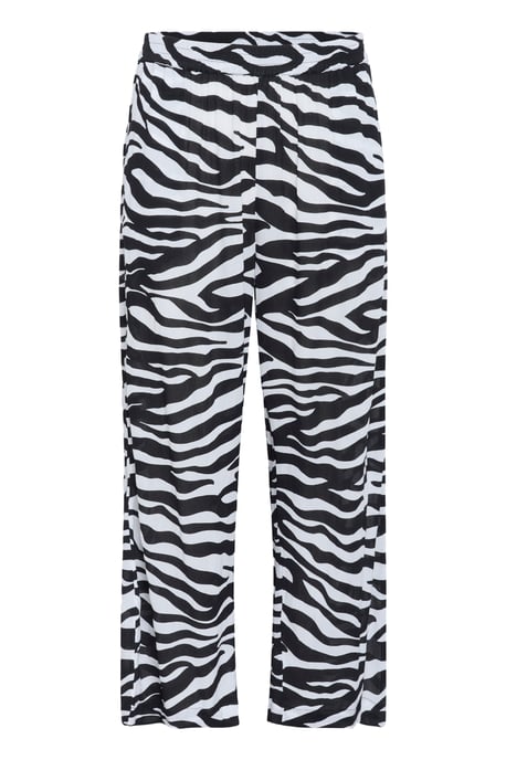 Casual broek Loose fit Black/Chalk Animal Print - Image 4