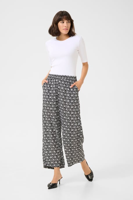 Casual broek Loose fit Black/Moonstruck Retro Print black - Image 1