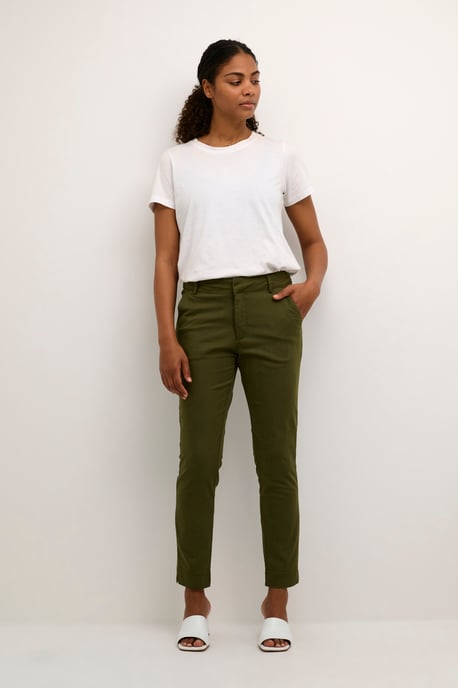 Casual broek Regular fit Grape Leaf green - Image 1