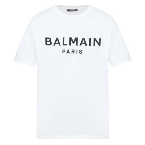 Balmain Paris Bold Brand Logo Wit T-shirt - Image 1
