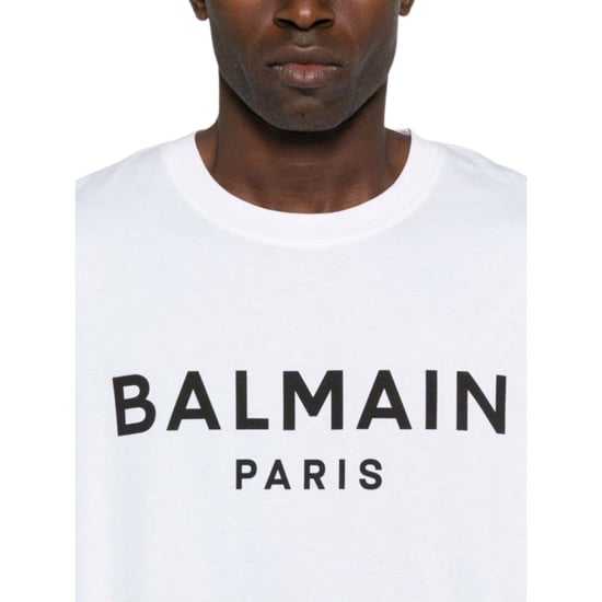 Balmain Paris Bold Brand Logo Wit T-shirt - Image 4