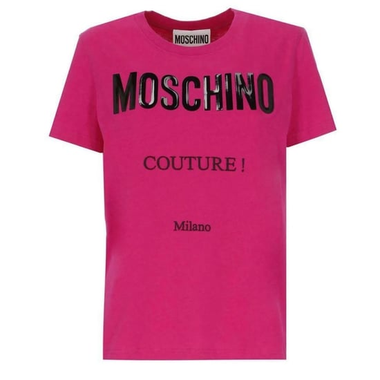 Moschino Couture Gloss Logo Fuxia T-shirt - Image 1
