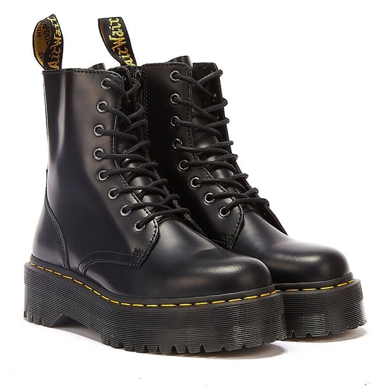 Shop Voor Dr. Martens Jadon Smooth Dames Zwarte Platformlaarzen - Image 1