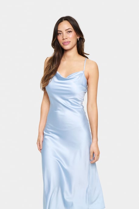 Jurk Fitted Chambray Blue - Image 3