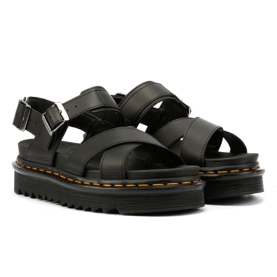 Dr. Martens Voss II Athena Dames Zwart Leren Sandalen - Image 1