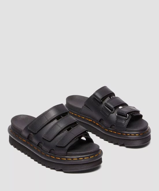 Dr. Martens Raine Athena Leren Zwarte Slippers Voor Dames - Image 1