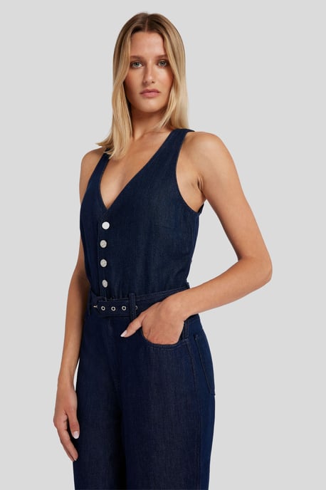 Dames Wide Leg Tailored Jumpsuit - Image 2