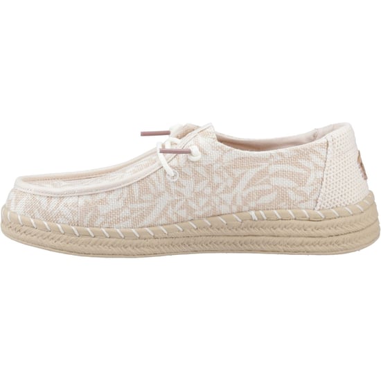 HEYDUDE Wendy Espadrille Retro Palm Katoenmix Dames Lichtroze/Witte Espadrilles - Image 3