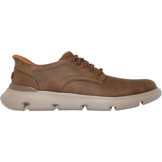 Skechers Garza Duran Leren Heren Taupe Sneakers - Image 5
