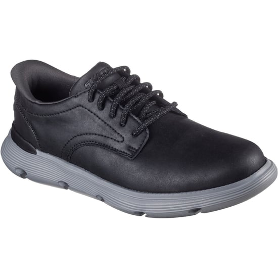 Skechers Garza Duran Leren Heren Zwarte Sneakers - Image 1