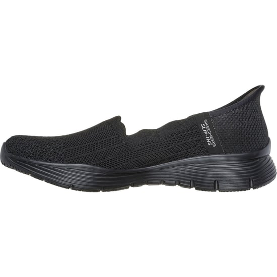 Skechers Seager Believe It Textiel Dames Zwarte Sneakers - Image 4