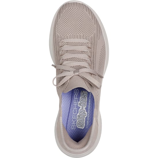 Skechers Ultra Flex 3.0 Brilliant Path Textiel Dames Taupe Sneakers - Image 3