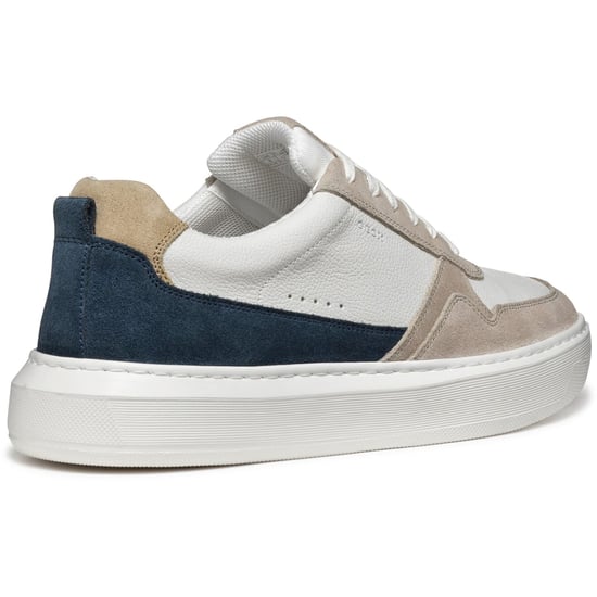 Geox U DEIVEN Leer/Suède Heren Sneakers Sand/Wit - Image 2